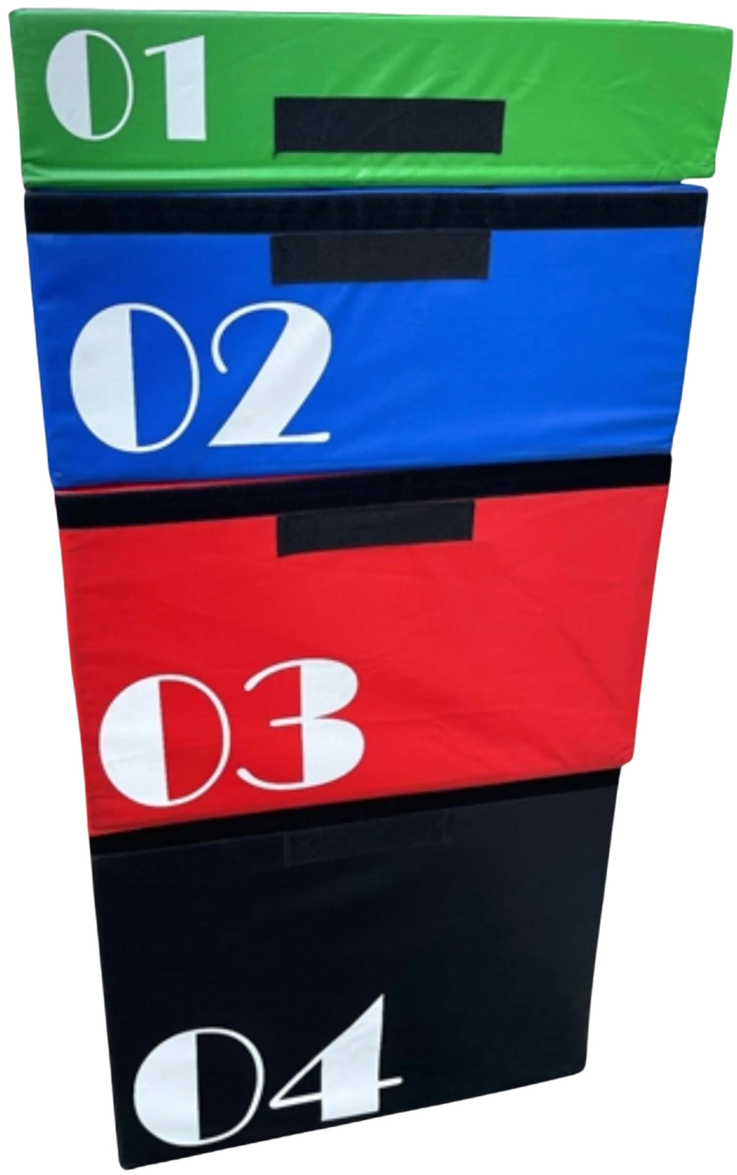 French Fitness 6-60 Plyo Stackable Soft Jump Boxes - Set of 4 (New) - Front View