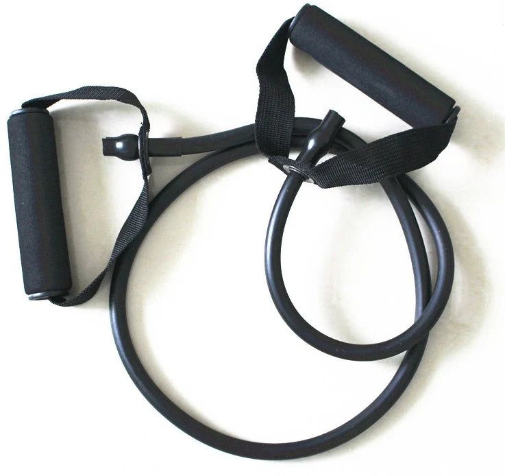 French Fitness Resistance Band w/Handles - Black (23-30 lbs) X-Heavy (New) Image