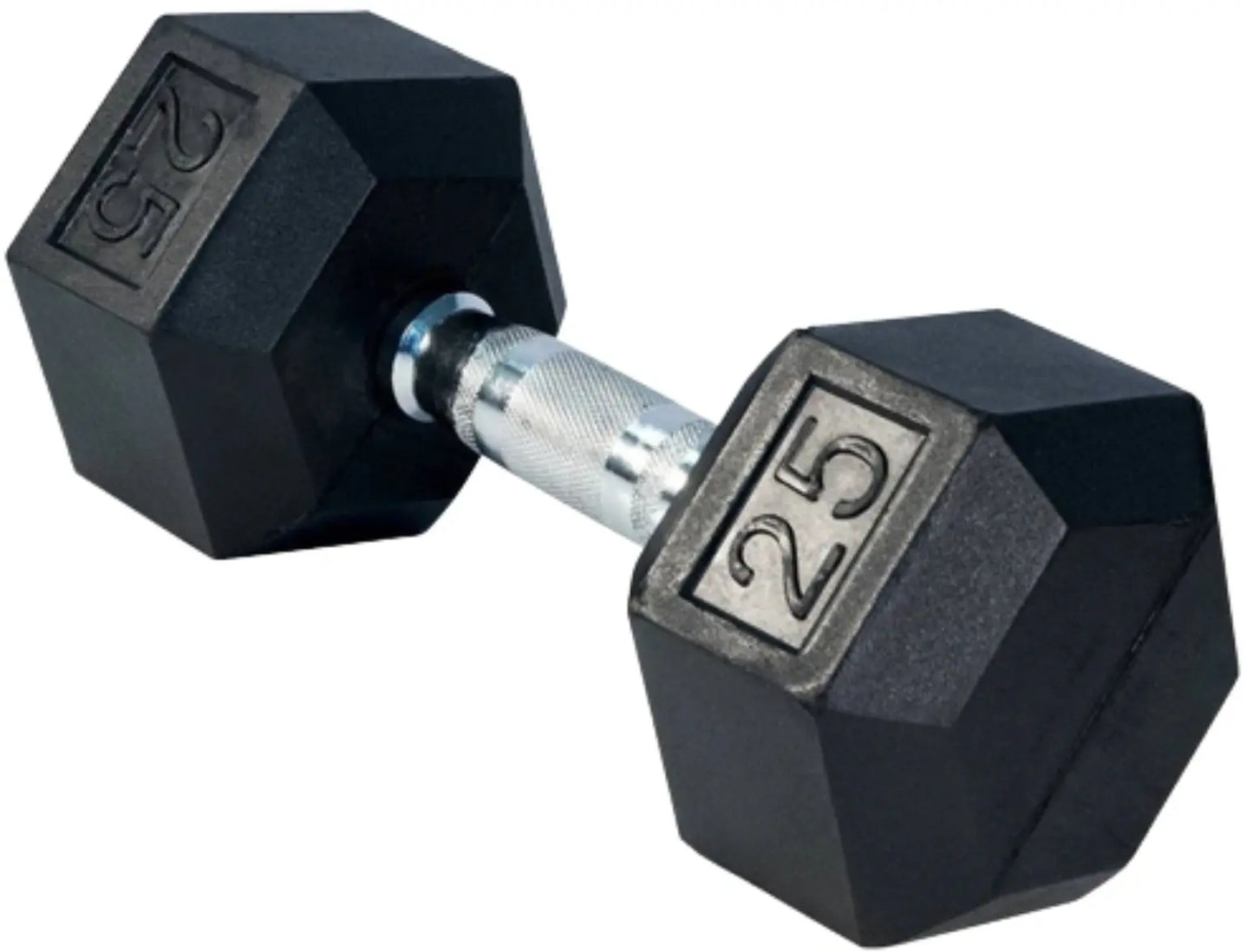 French Fitness Rubber Coated Hex Dumbbell Set 2.5-25 lbs - 10 Pair (New) Image 13