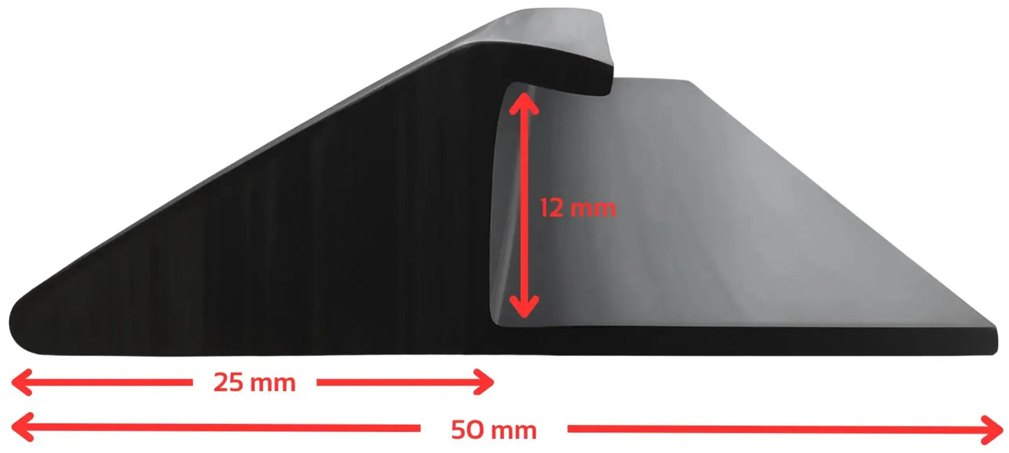 French Fitness Rubber Flooring Ramp 12mm dimensions