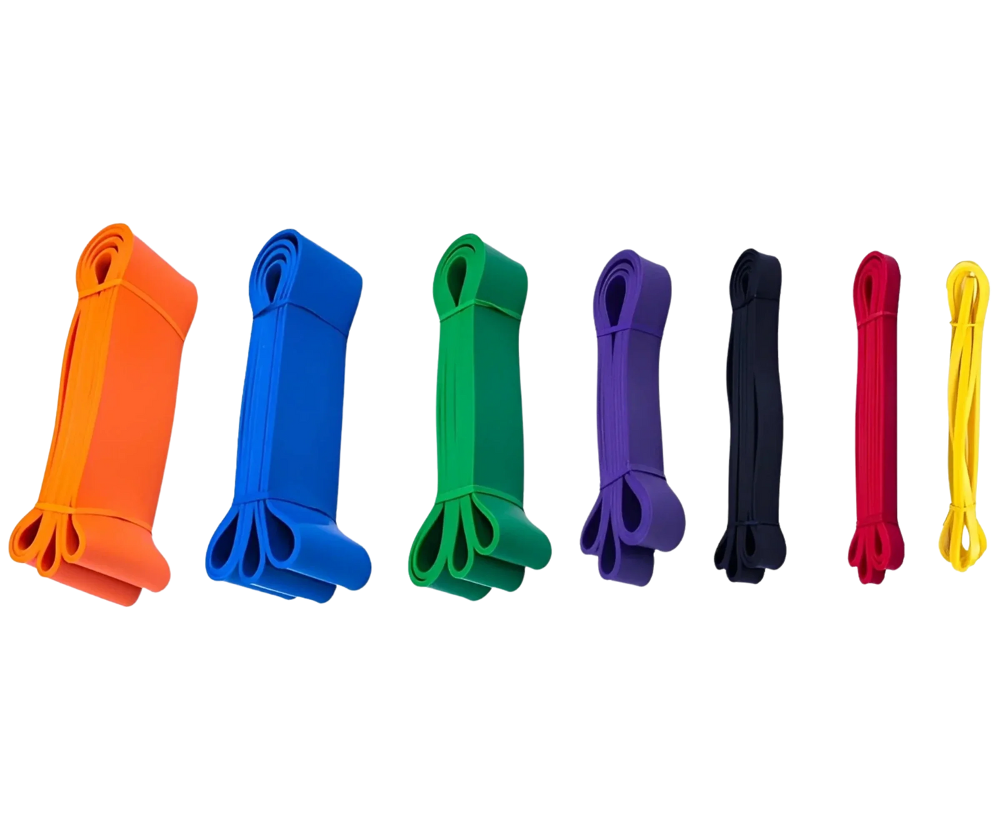 French Fitness Resistance Pull Up Assist Bands - Set of 7 (New) Image