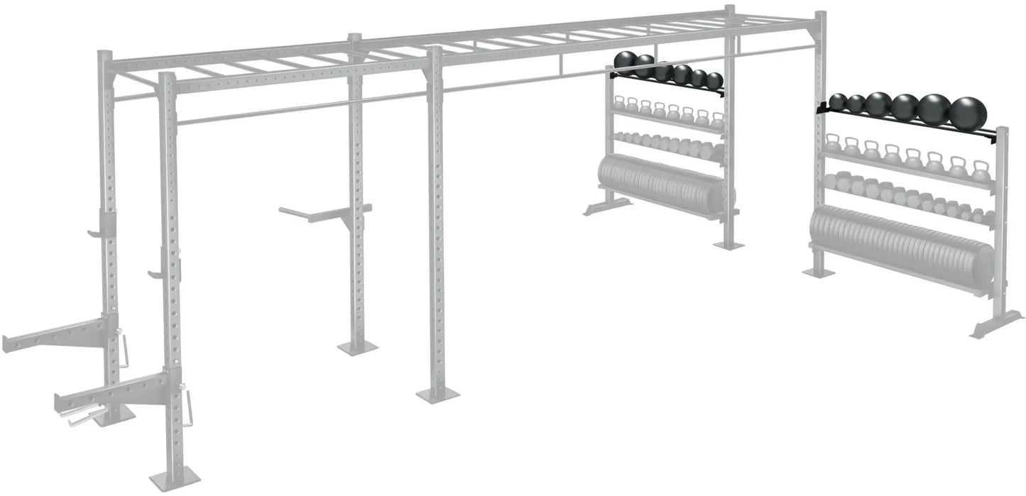 French Fitness 43" Rack & Rig Ball Tier/Tray Attachment (New) - Side View