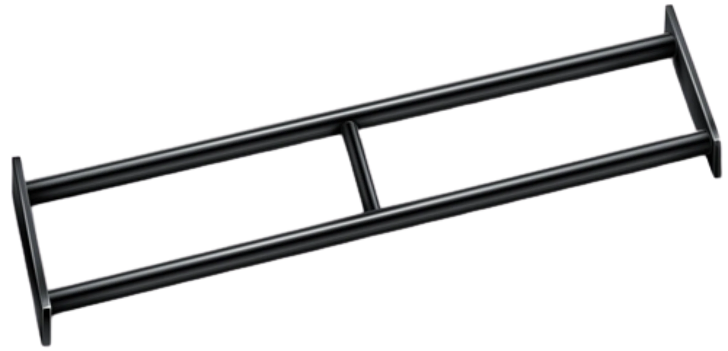 French Fitness - 71" Rack & Rig Double Pull Up Bar (New) - Angled View