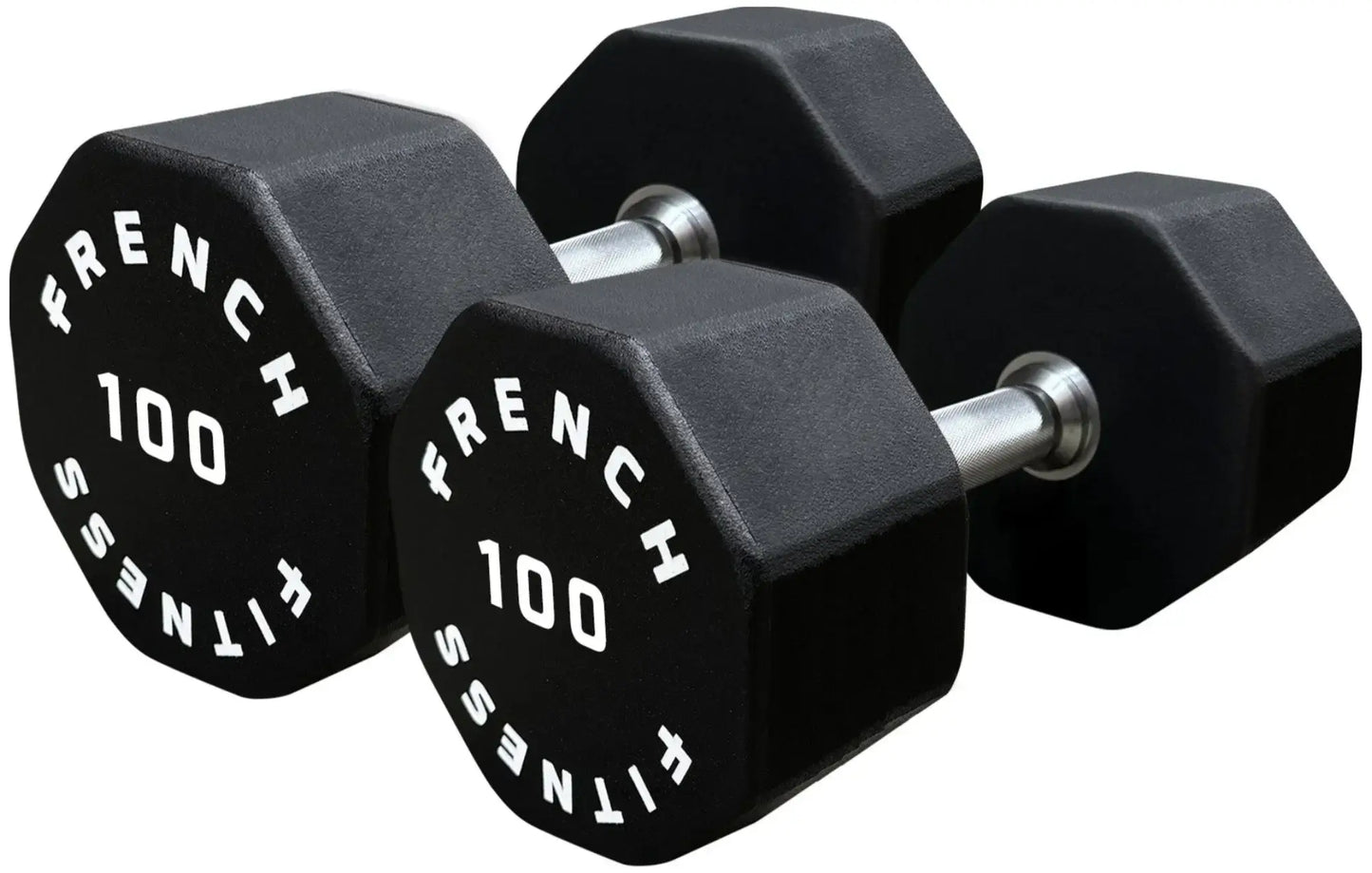 French Fitness Urethane 8 Sided Hex Dumbbell Set, 55-100 lbs (New) Image 11