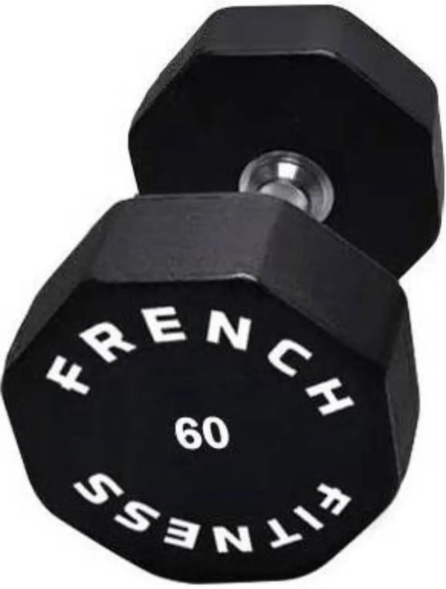 French Fitness Urethane 8 Sided Hex Dumbbell 60 lbs - Single (New) Image 2