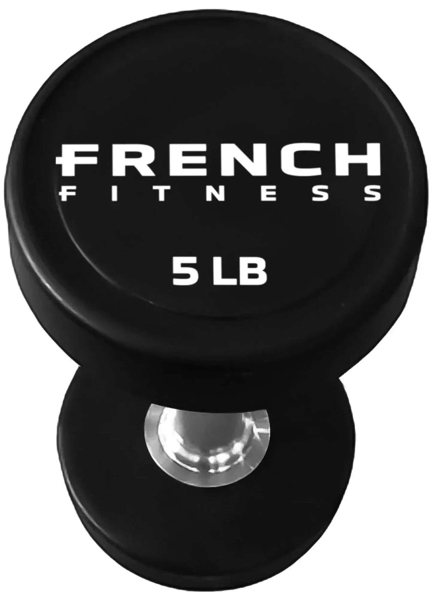 French Fitness Urethane Round Pro Style Dumbbell V2 5 lbs - Single (New) Image 2