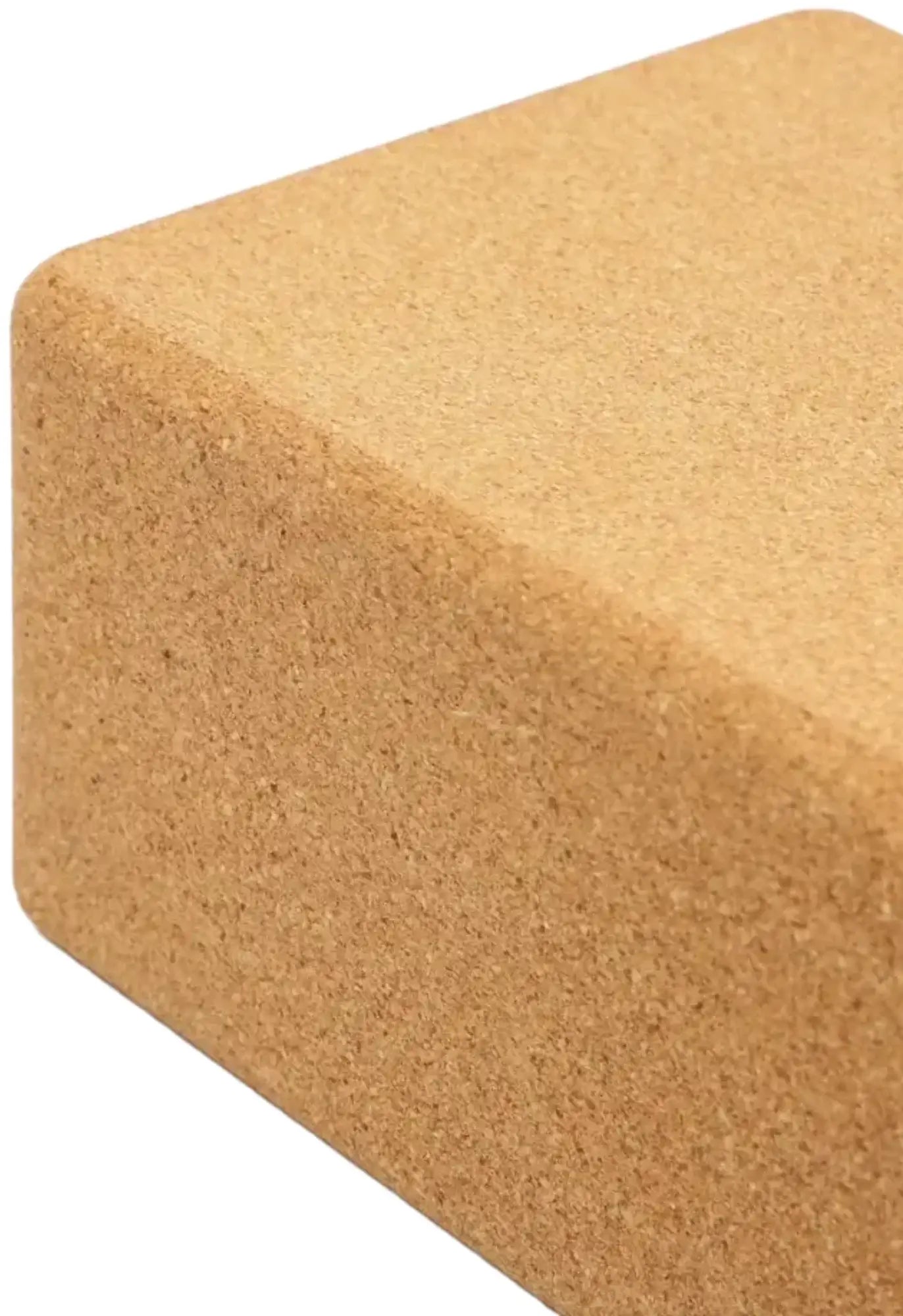 French Fitness 4" Yoga Cork Block (New) - Side View
