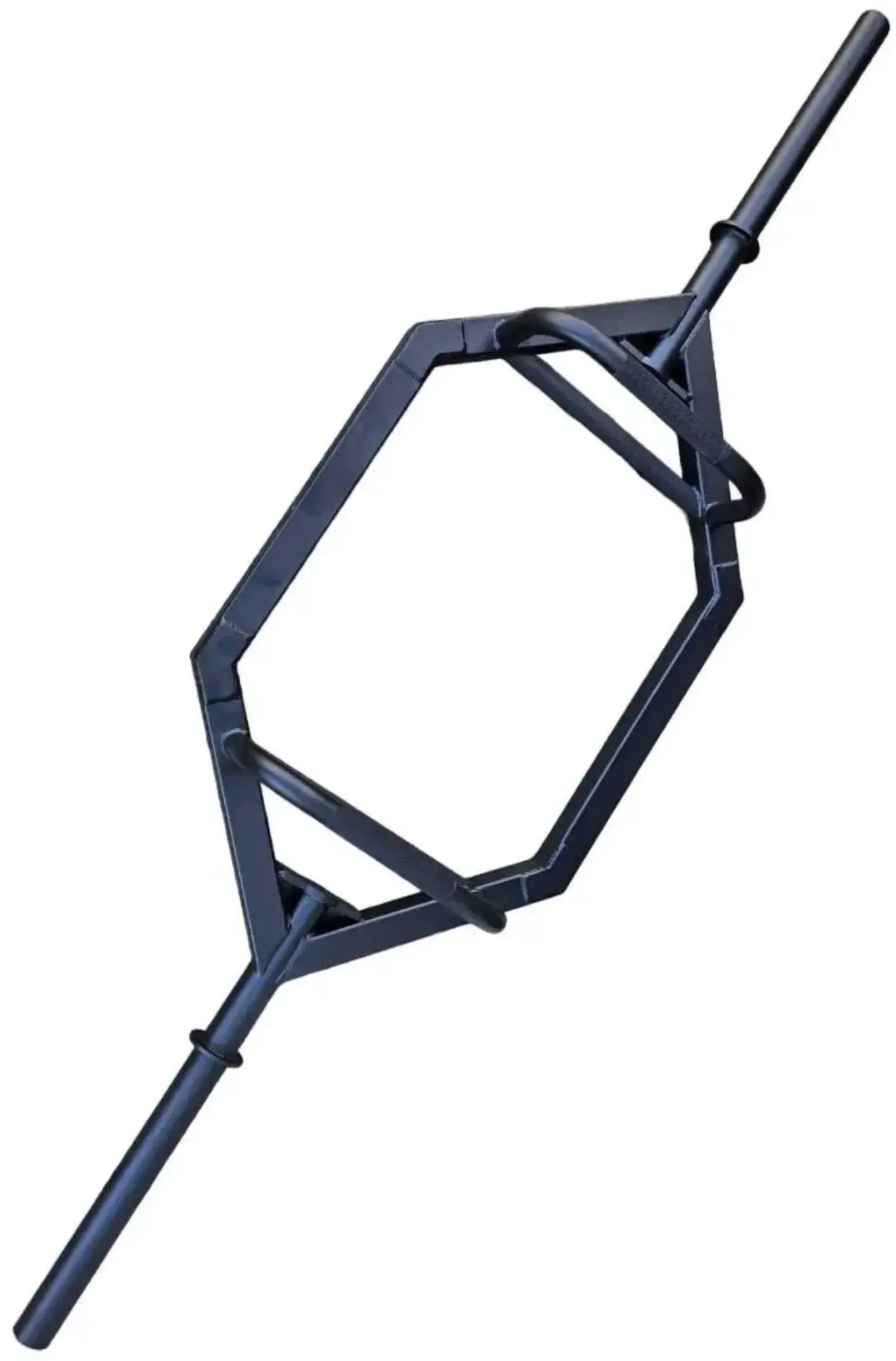 French Fitness - 85" XL Trap Bar w/16" Loadable Sleeves - Black (New) - Angled View