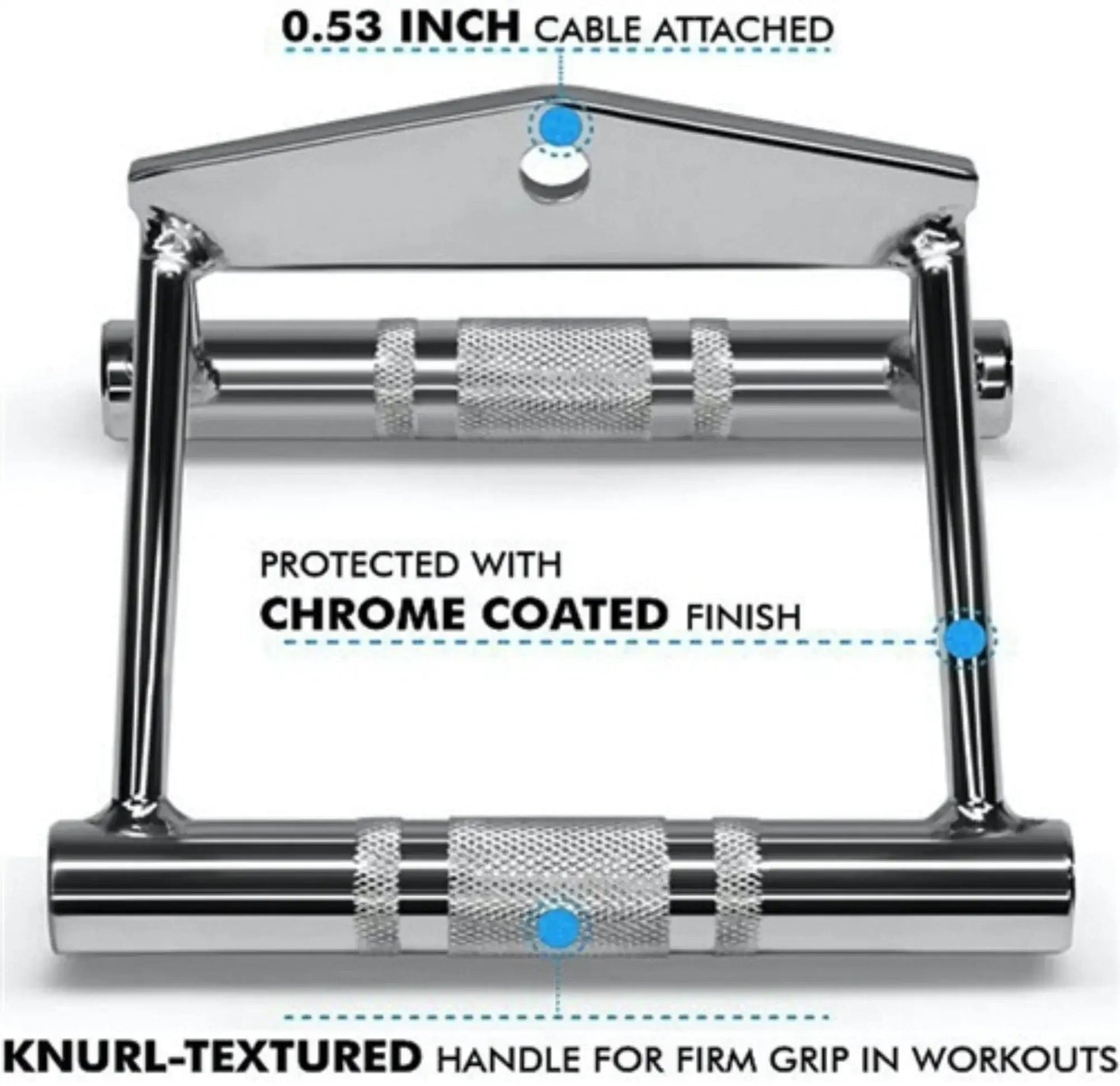 French Fitness Chrome FFC-SRCB Seated Row/Chin Bar (New) Image 3