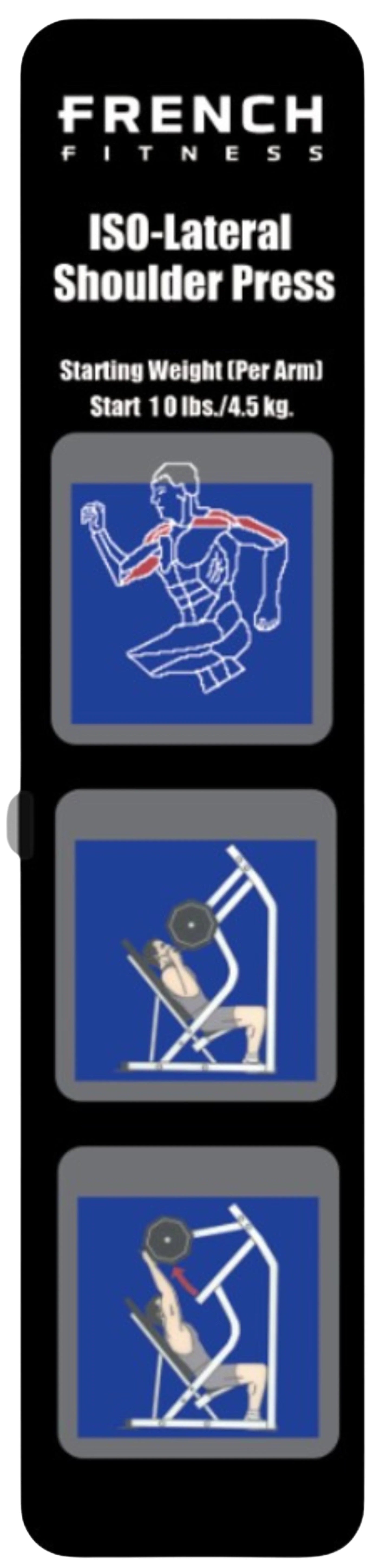 French Fitness Napa Iso-Lateral Shoulder Press Plate Loaded (New) Image 3