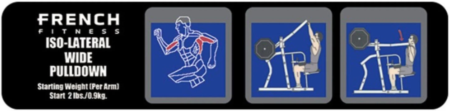 French Fitness Marin Iso-Lateral Wide Pulldown Plate Loaded (New) Image 2