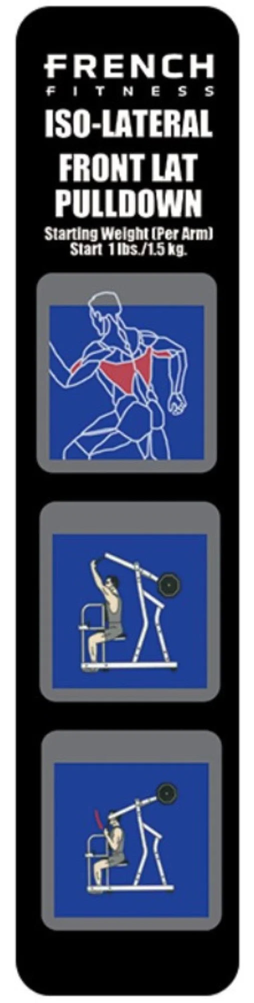 French Fitness Napa Iso-Lateral Front Lat Pulldown Plate Loaded (New) Image 2