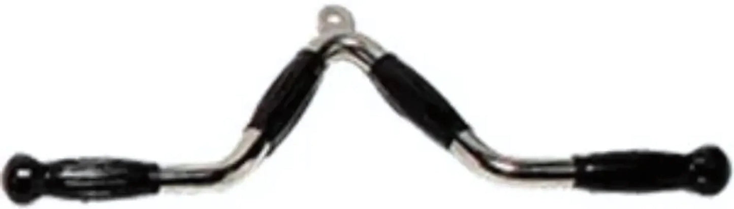 French Fitness - 23" Rubber Grip Triceps Press Down Bar (New) - Front View