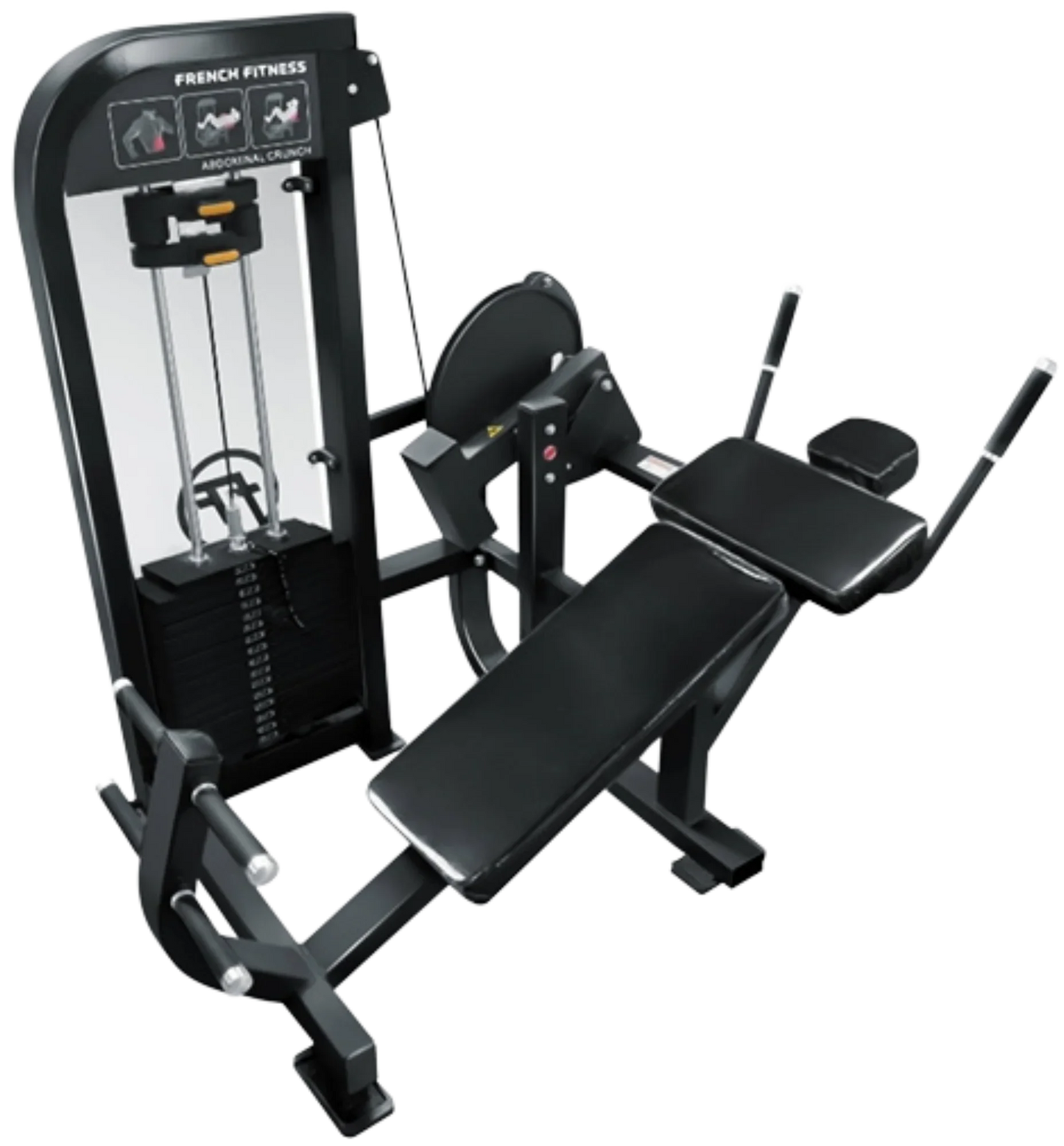 French Fitness Tahoe Selectorized Horizontal Ab Crunch (New) Image