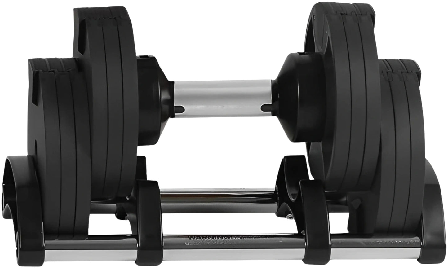 French Fitness 5-80 lb Adjustable Dumbbell, Set of 2 (New) - Front View
