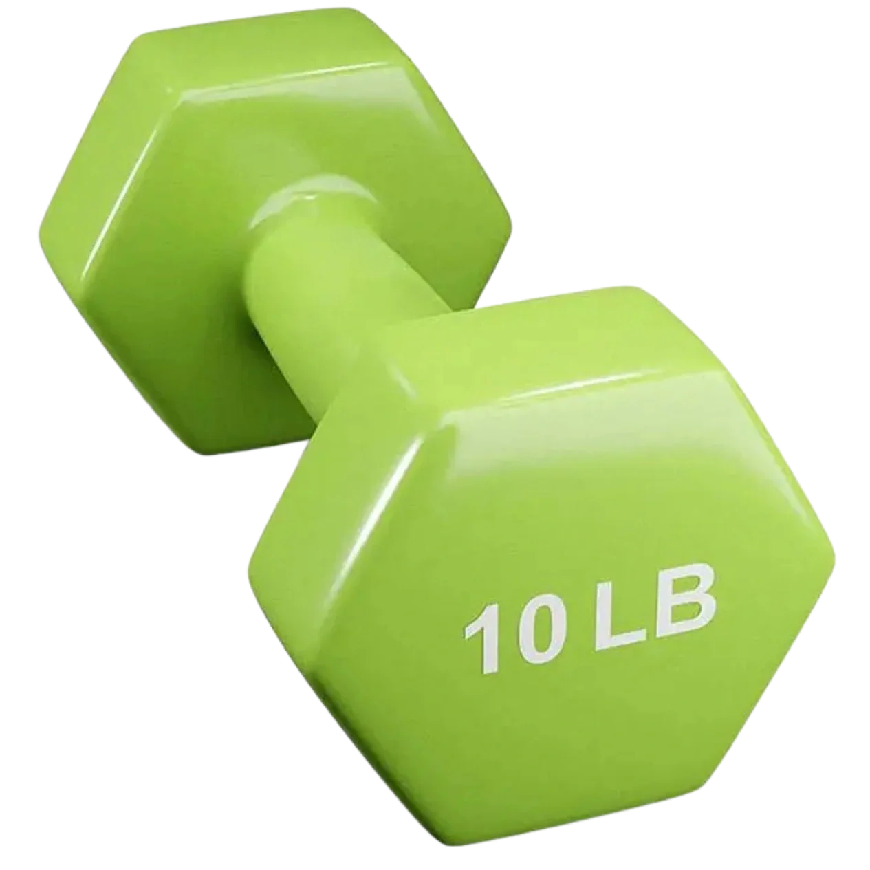 French Fitness Colorful Hex Vinyl Dumbbell 10 lbs - Single (New) Image