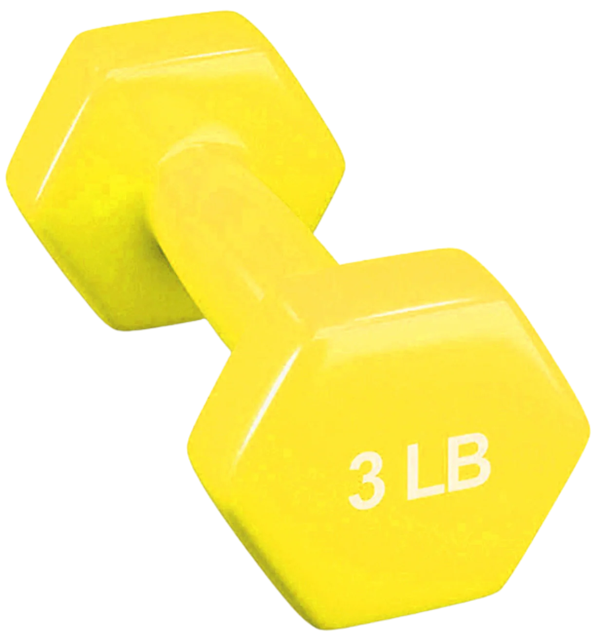 French Fitness Colorful Hex Vinyl Dumbbell 3 lbs - Single (New) Image
