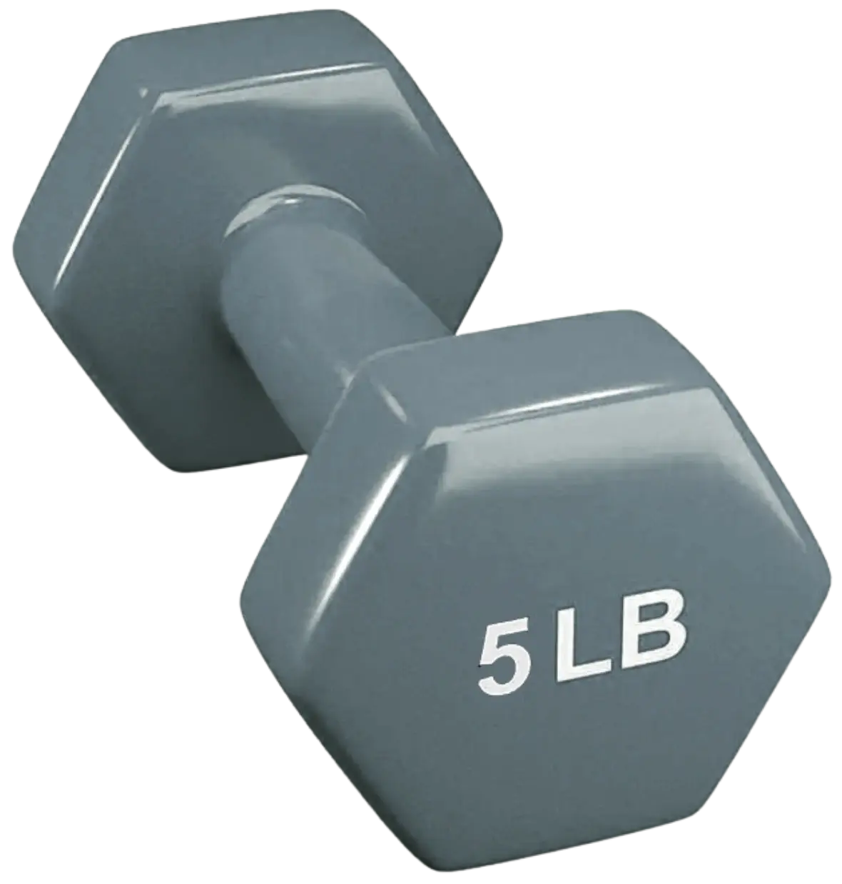 French Fitness Colorful Hex Vinyl Dumbbell 5 lbs - Single (New) Image