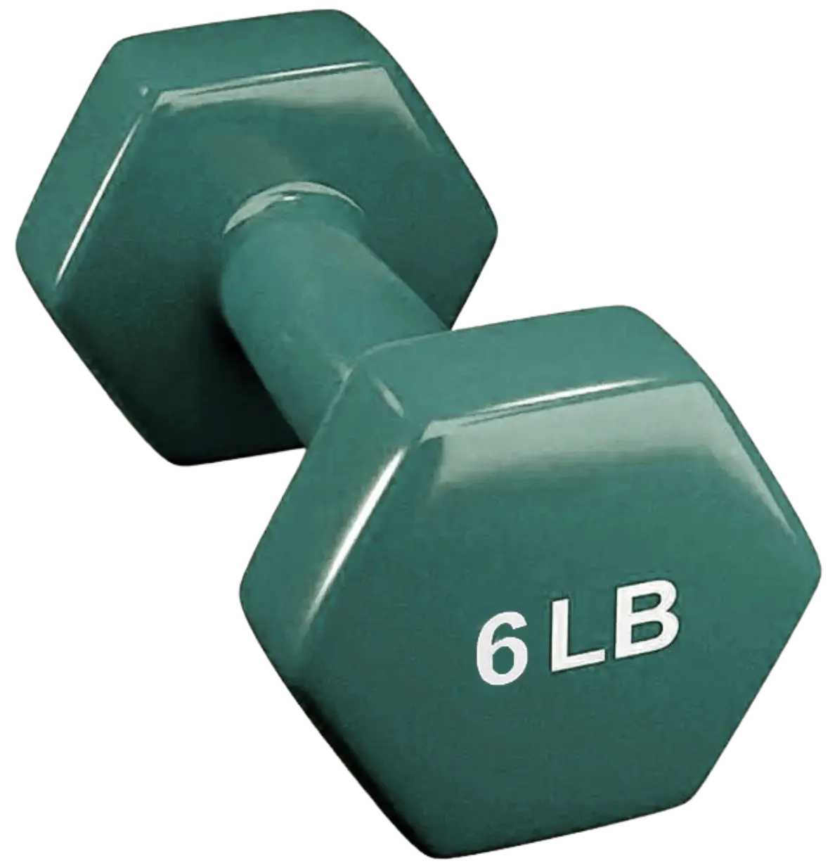 French Fitness Colorful Hex Vinyl Dumbbell 6 lbs - Single (New) Image