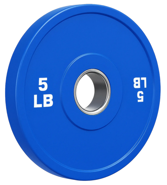 French Fitness Olympic Colored Bumper Plate 5 lbs - Blank (New) Image