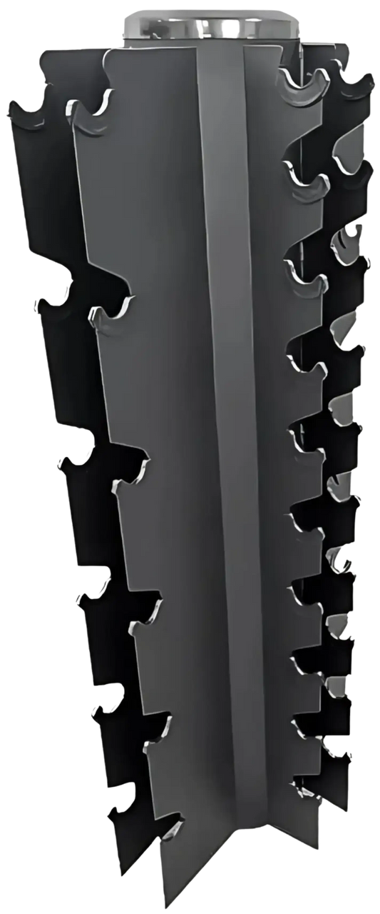 French Fitness 4-Sided Vertical Dumbbell Rack, 16 Pairs (New) - Front View