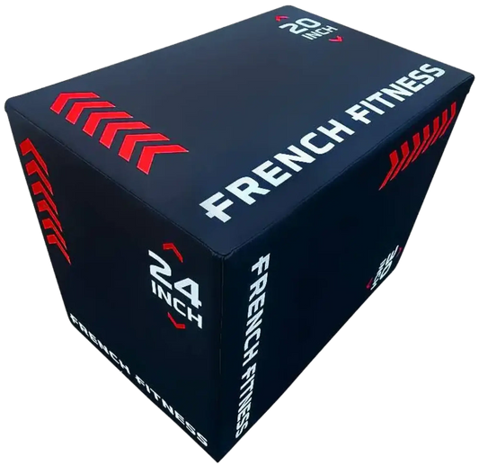 French Fitness - 20-24-30 3-In-1 Soft Foam Plyo Box (New) - Angled View