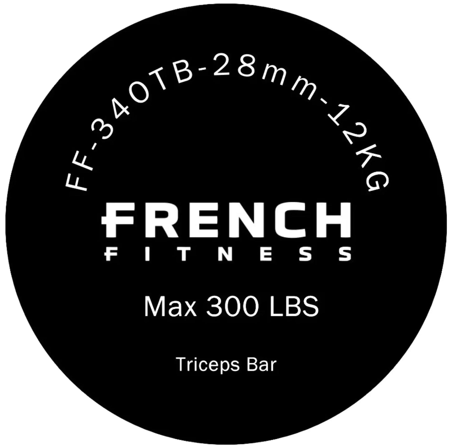 French Fitness 34" Olympic Tricep Bar (New) - Detailed View