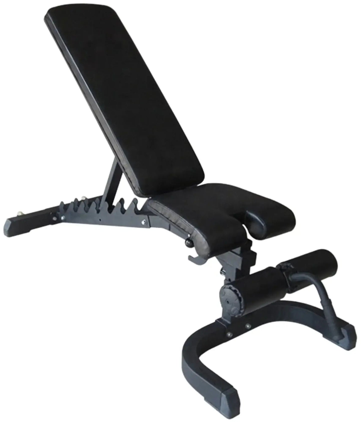 French Fitness Rubber Grip Weight Plate Set w/7 ft Bar 395 lbs + Rack + Bench (New) Image 2