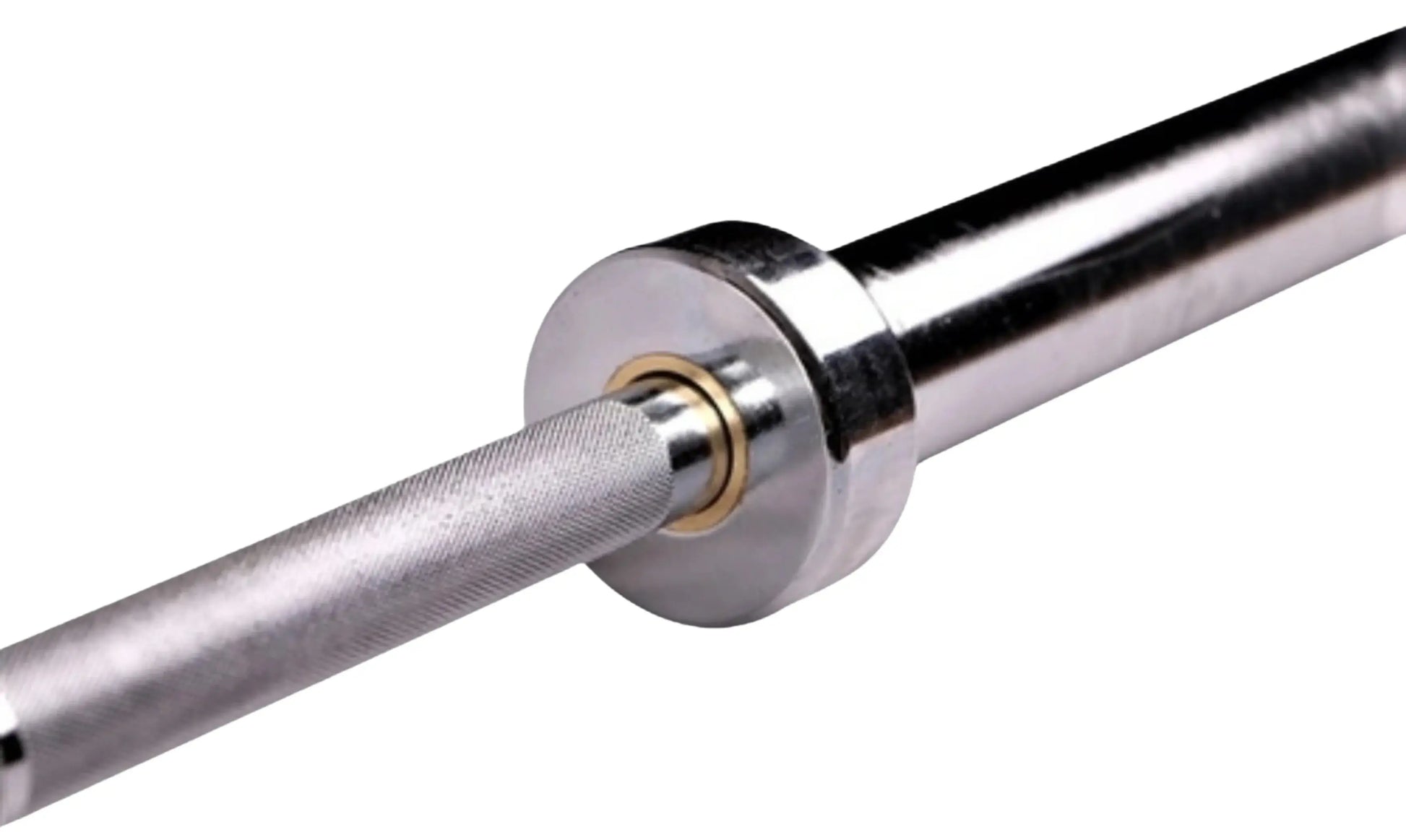 French Fitness 5' Chrome Olympic Bar - 26 Lbs (New) - Close Up View