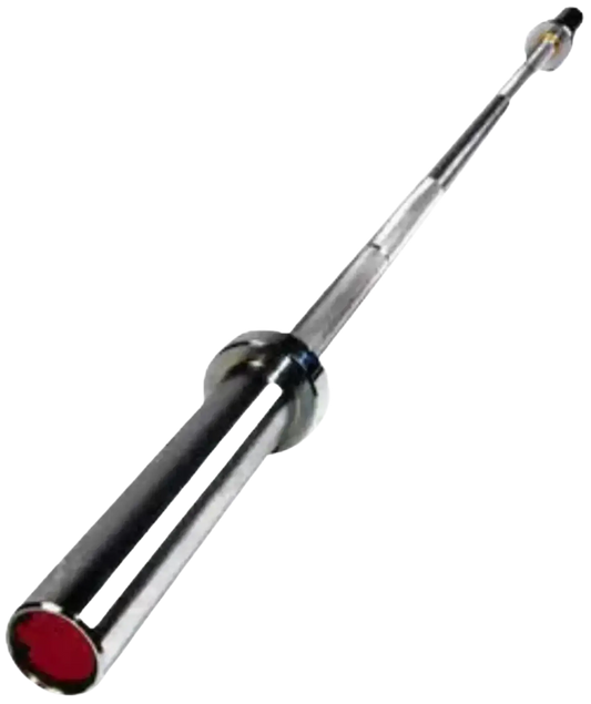 French Fitness 6' Aluminum Olympic Technology Bar - 17 lbs (New) - Angled View