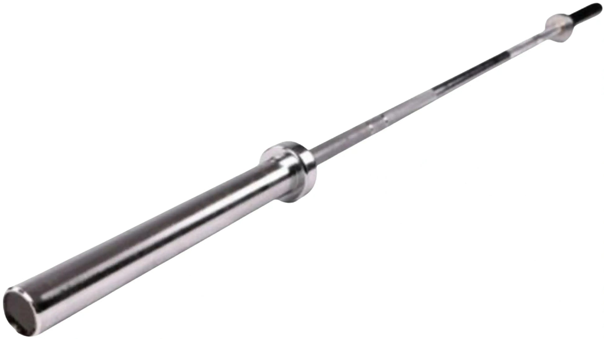 French Fitness 6' Chrome Olympic Bar - 33 Lbs (New) - Side View