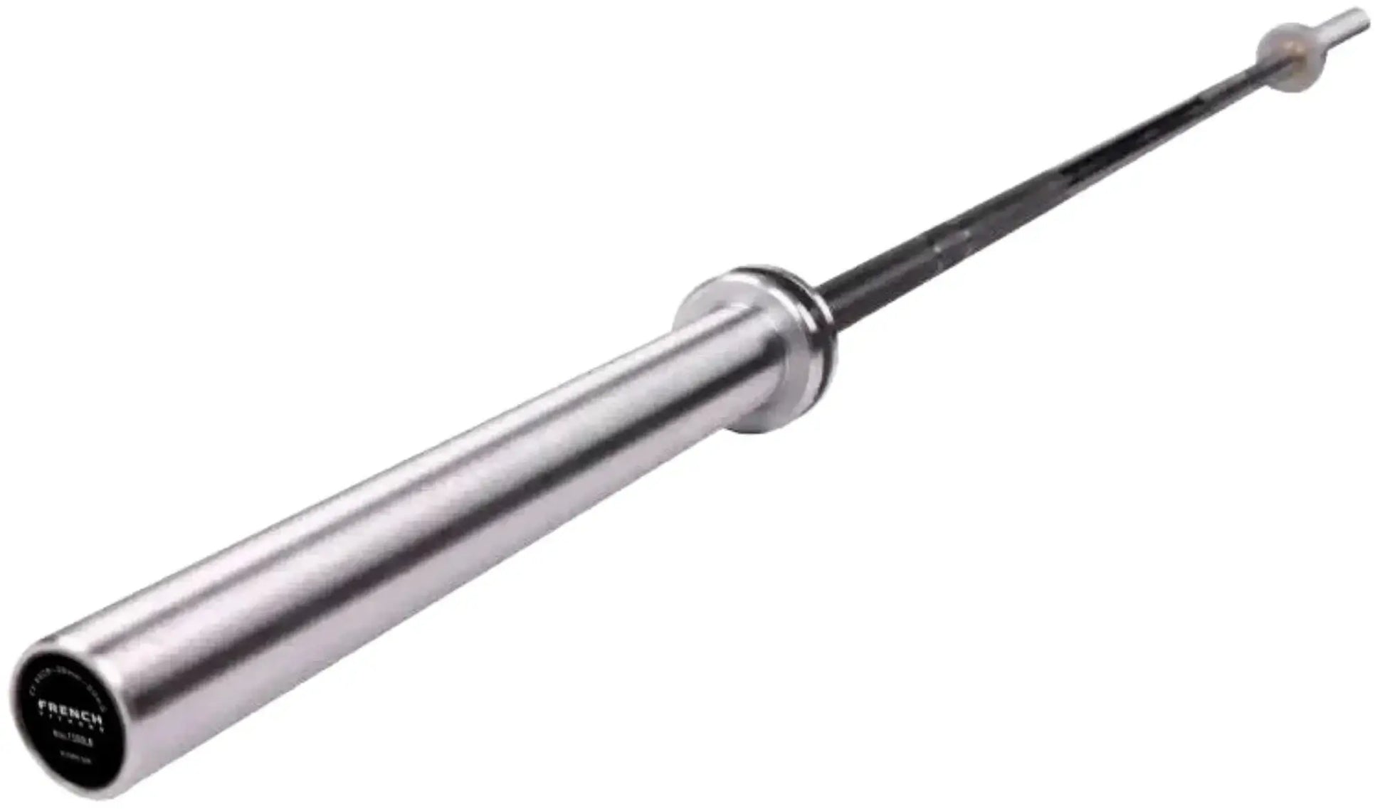 French Fitness - 7' (86") 45 Lb Olympic Power Bar -1500 Lb (New) - Angled View