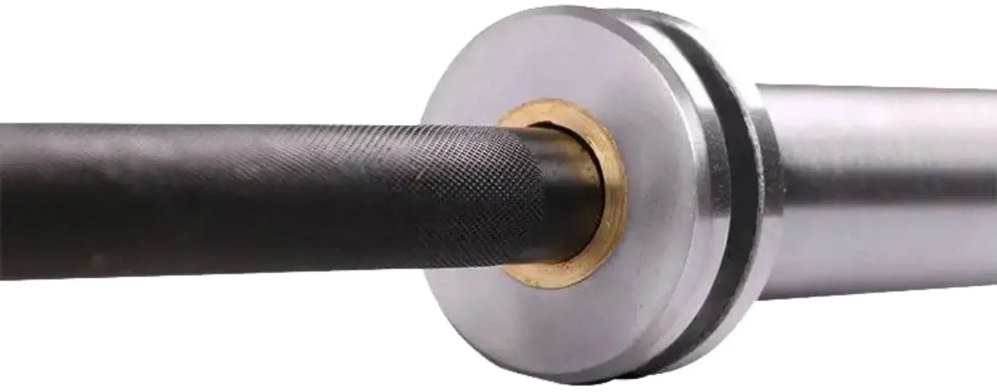 French Fitness - 7' (86") 45 Lb Olympic Power Bar -1500 Lb (New) - Close Up View