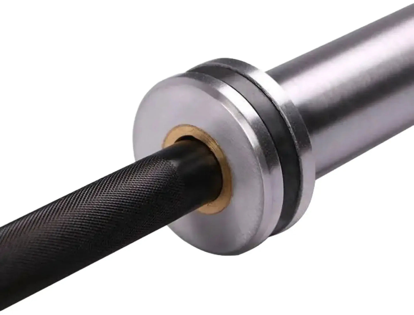 French Fitness - 7' (86") 45 Lb Olympic Power Bar -1500 Lb (New) - Close Up View