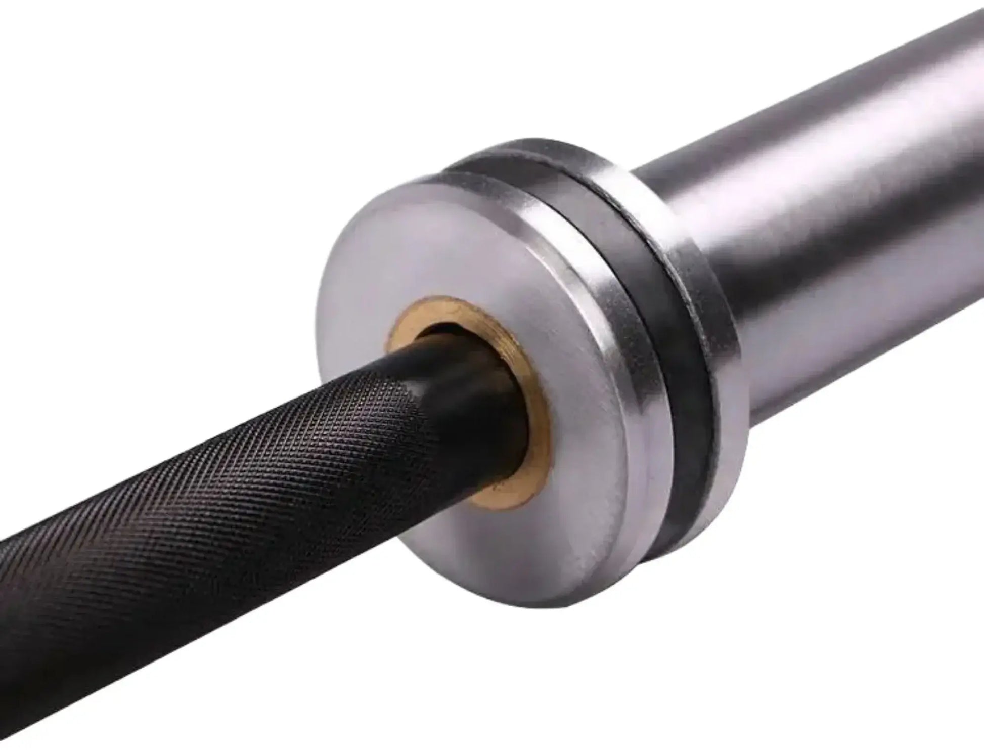 French Fitness - 7' (86") 45 Lb Olympic Power Bar -1500 Lb (New) - Close Up View