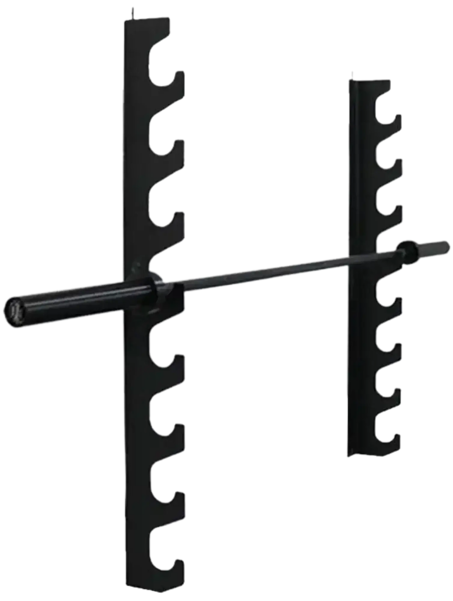 French Fitness - 8 Bar Wall Mounted Horizontal Rack (New) - Angled View
