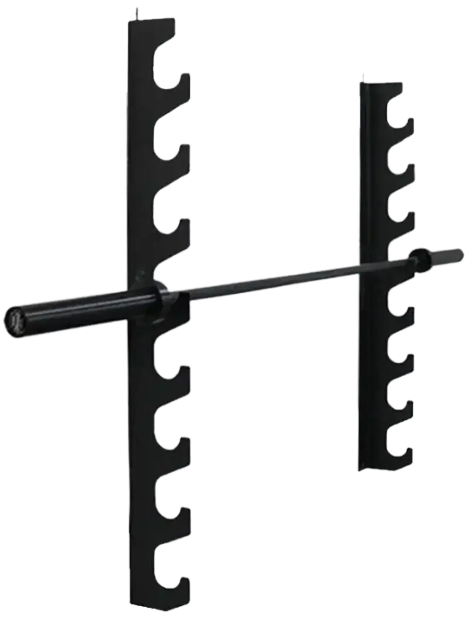 French Fitness - 8 Bar Wall Mounted Horizontal Rack (New) - Angled View
