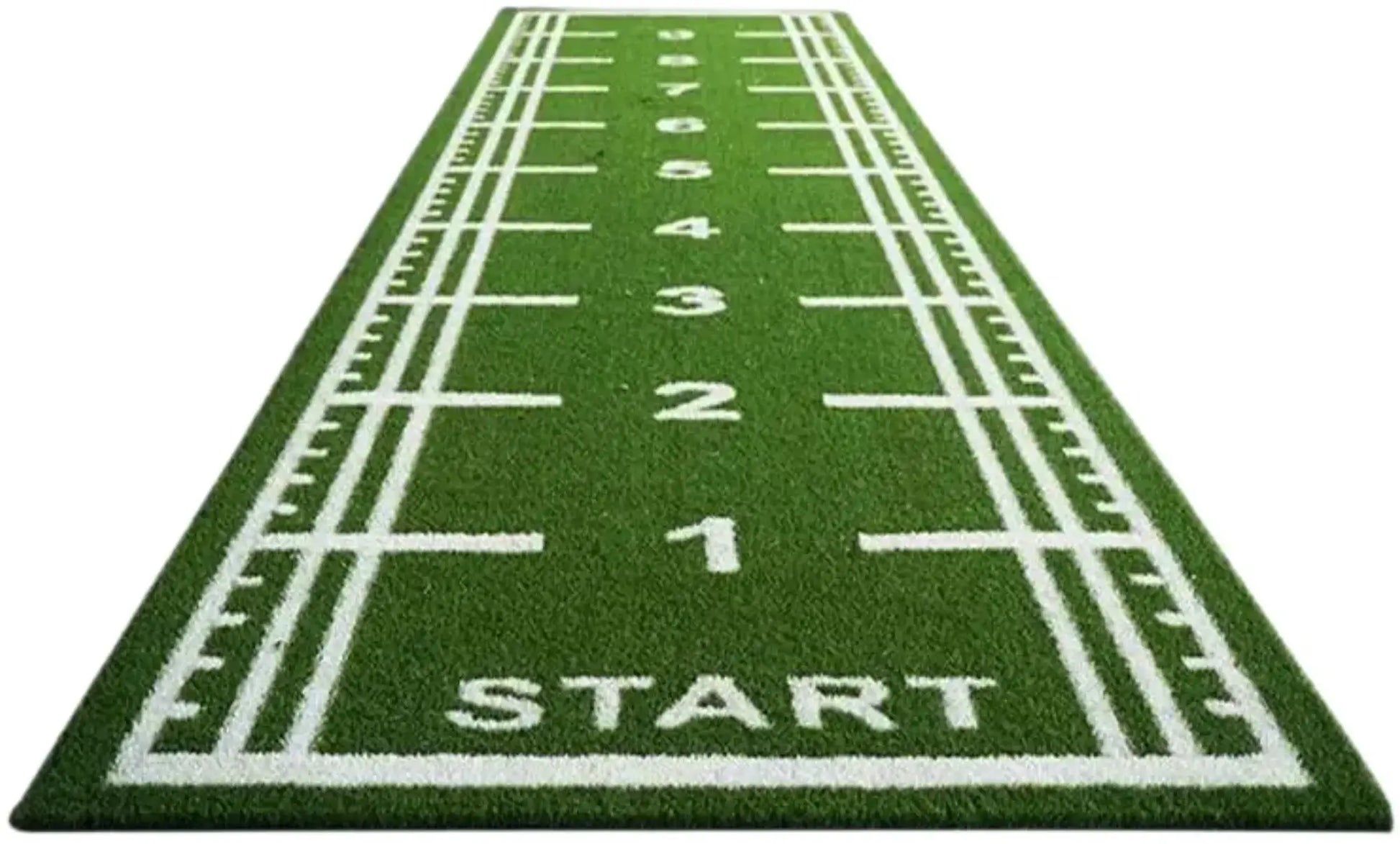 French Fitness - Artificial Performance Gym Turf Track w/Start Marker - 14 ft x 50 ft (New) - Front View