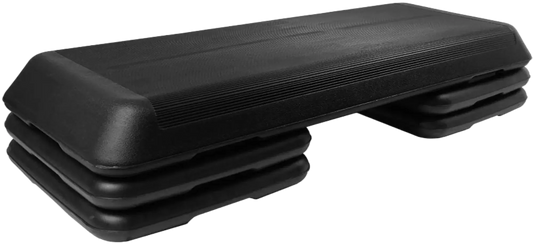 French Fitness - Aerobic Step w/ Adjustable Risers (New) - Angled View