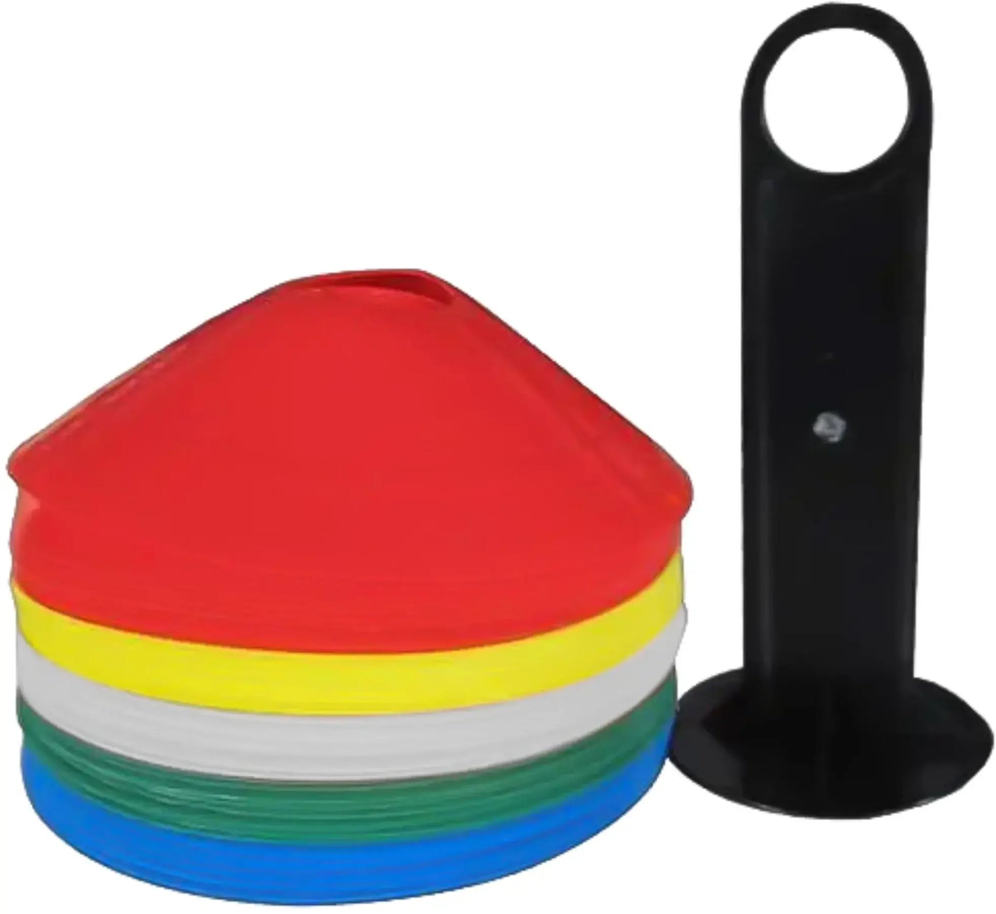 French Fitness - Agility Workout Cones w/Holder (New) - Side View