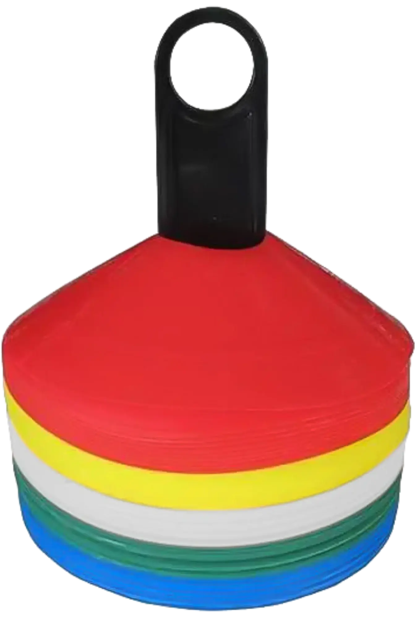 French Fitness - Agility Workout Cones w/Holder (New) - Front View