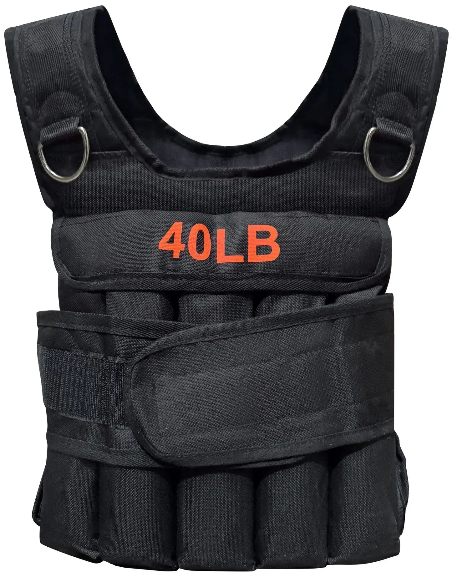 French Fitness - Adjustable Weighted Vest, 40 lbs (New) - Front View