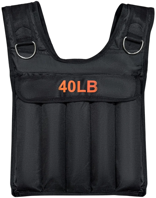 French Fitness - Adjustable Weighted Vest, 40 lbs (New) - Front View