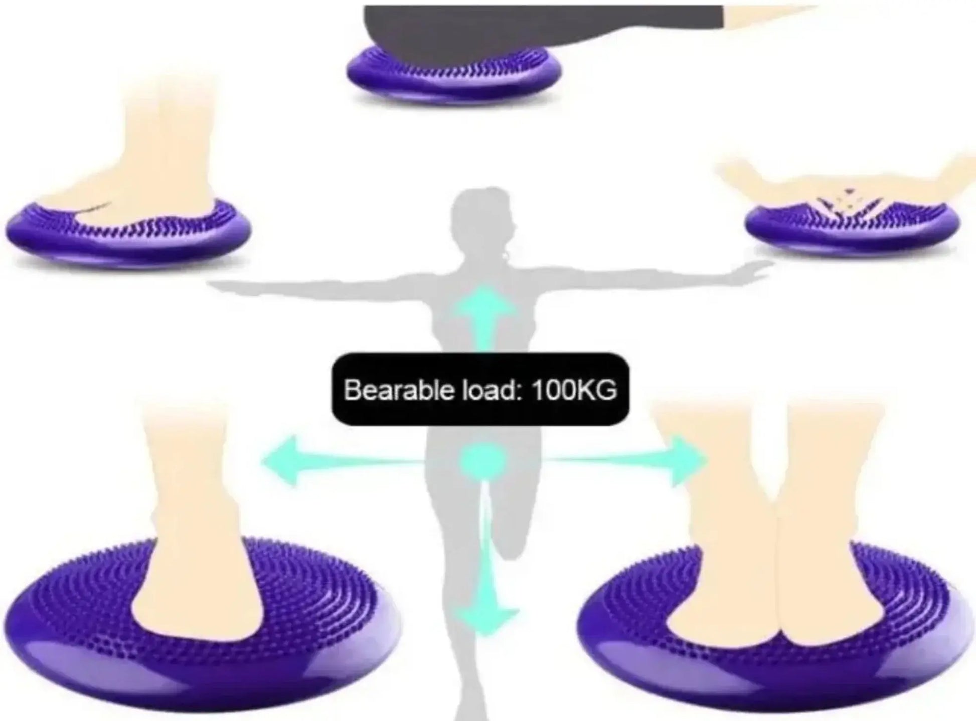 French Fitness 33cm Balance Cushion / Stability Disc (New) - Side View