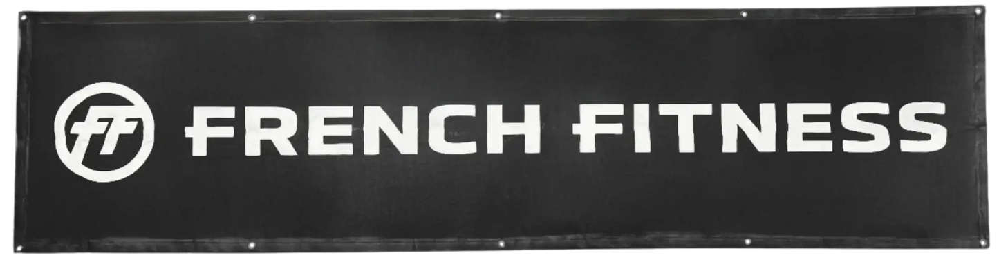 French Fitness Vinyl Mesh 24" x 96" Horizontal Banner (New) Image