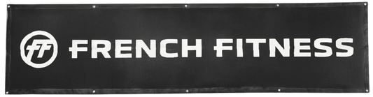 French Fitness Vinyl Mesh 24" x 96" Horizontal Banner (New) Image