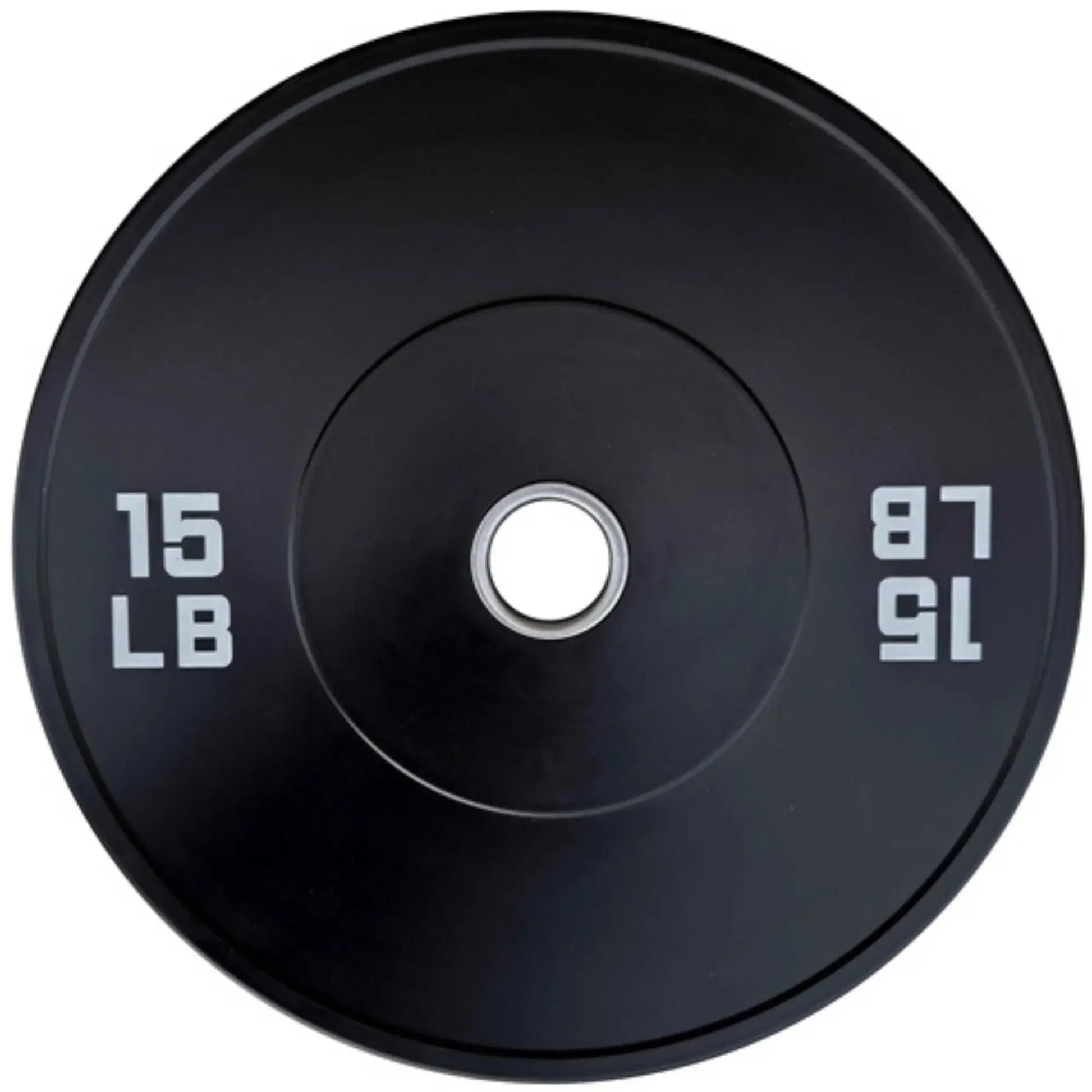 French Fitness Olympic Black Bumper Plate Set 190 lbs - Blank (New) Image 3