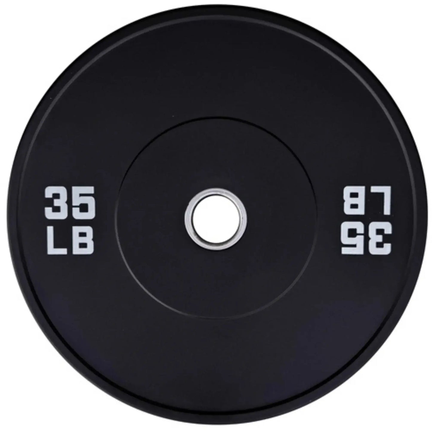 French Fitness Olympic Black Bumper Plate Set 230 lbs - Blank (New) Image 4