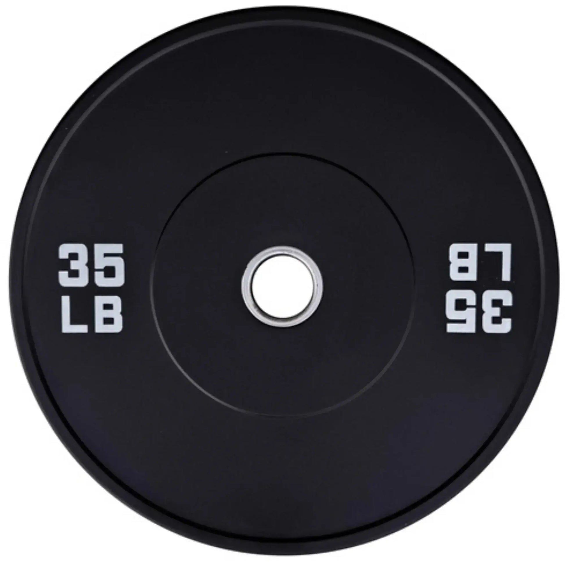 French Fitness Olympic Black Bumper Plate Set 230 lbs - Blank (New) Image 4