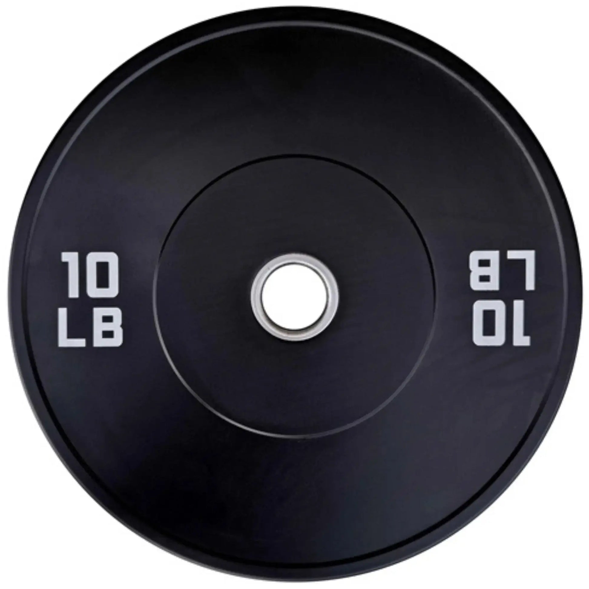 French Fitness Olympic Black Bumper Plate Set 260 lbs - Blank (New) Image 2